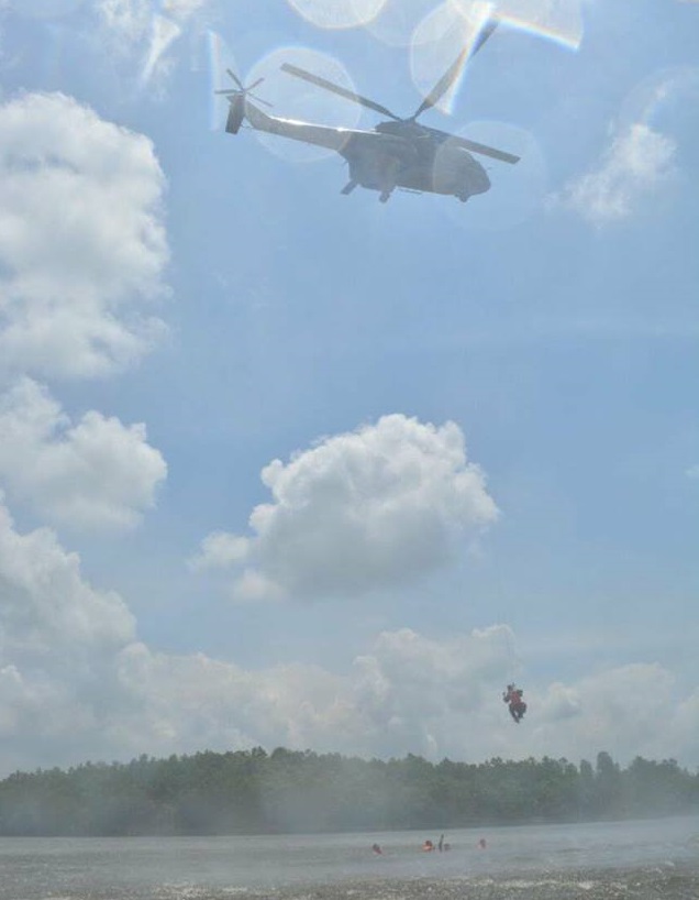 Prajurit Lanud Rsn Pekanbaru Latihan SAR dan Penanganan Kondisi Emergency