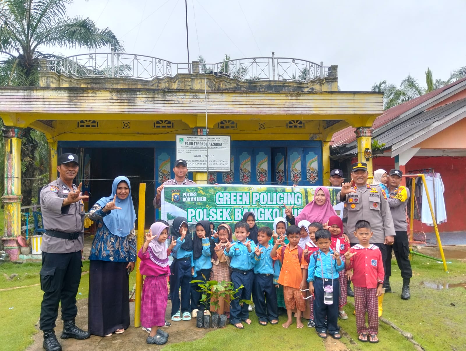 Polsek Bangko Pusako Sosialisasikan Program Green Policing di PAUD Azzahra