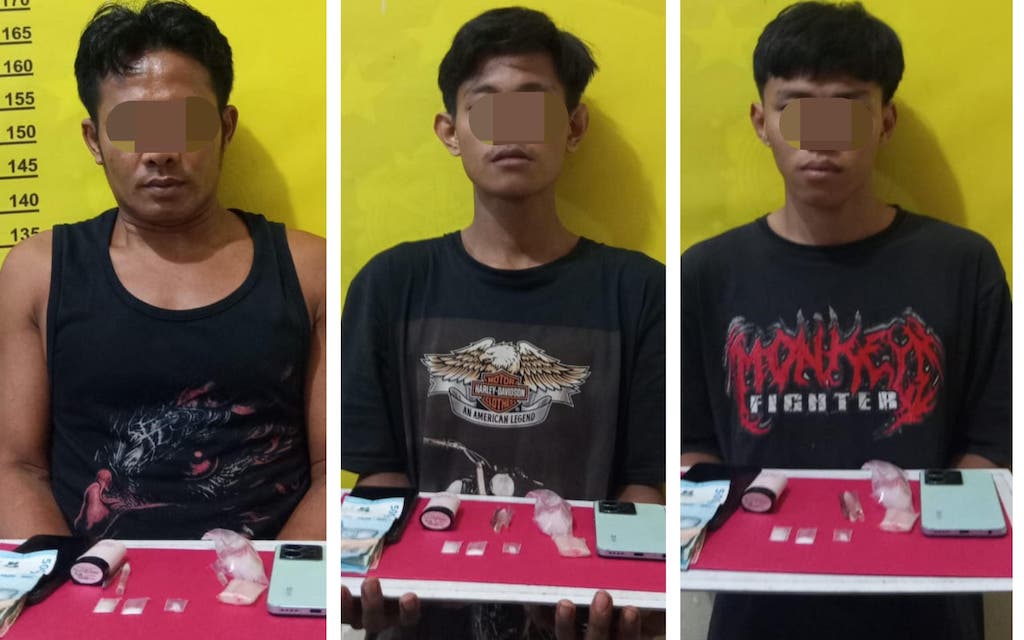3 Pria di Inhu Diciduk Polisi, Kedapatan Edarkan Sabu