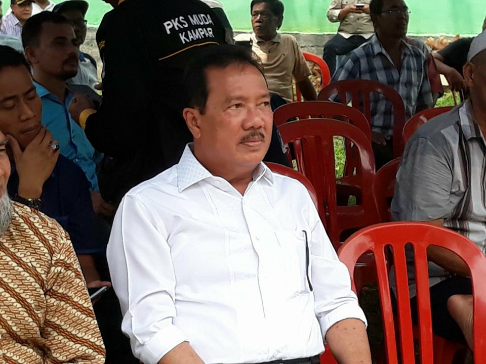 Ini Kata Mantan Bupati Kampar Saat Hadiri Kampanye Dialogis Syamsuar di Air Tiris