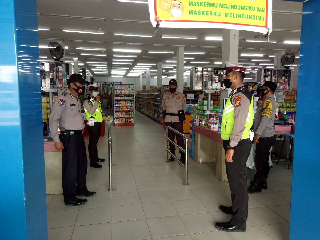 Pastikan Terapkan Prokes Dimasa AKB, Polsek Pangkalan Kuras Sisir Tempat Usaha