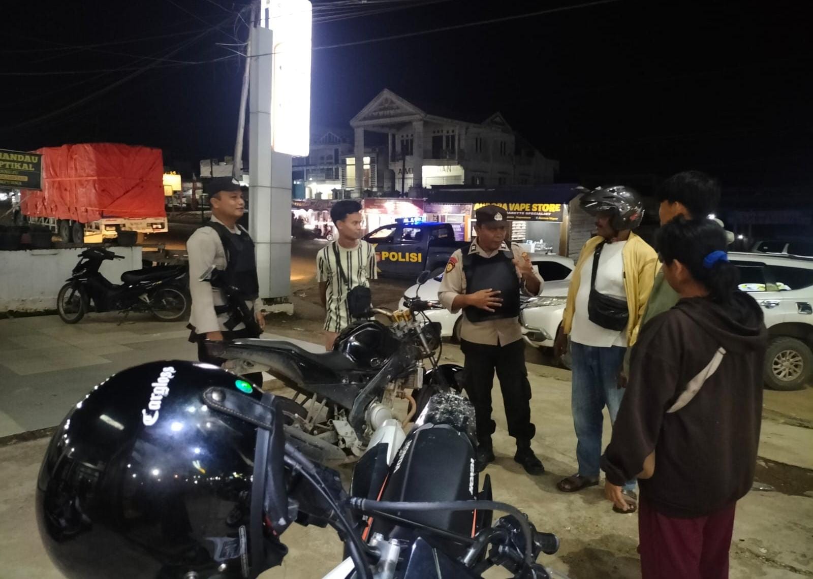 Polsek Ukui Gencar Patroli Malam Jaga Situasi Pilkada Damai