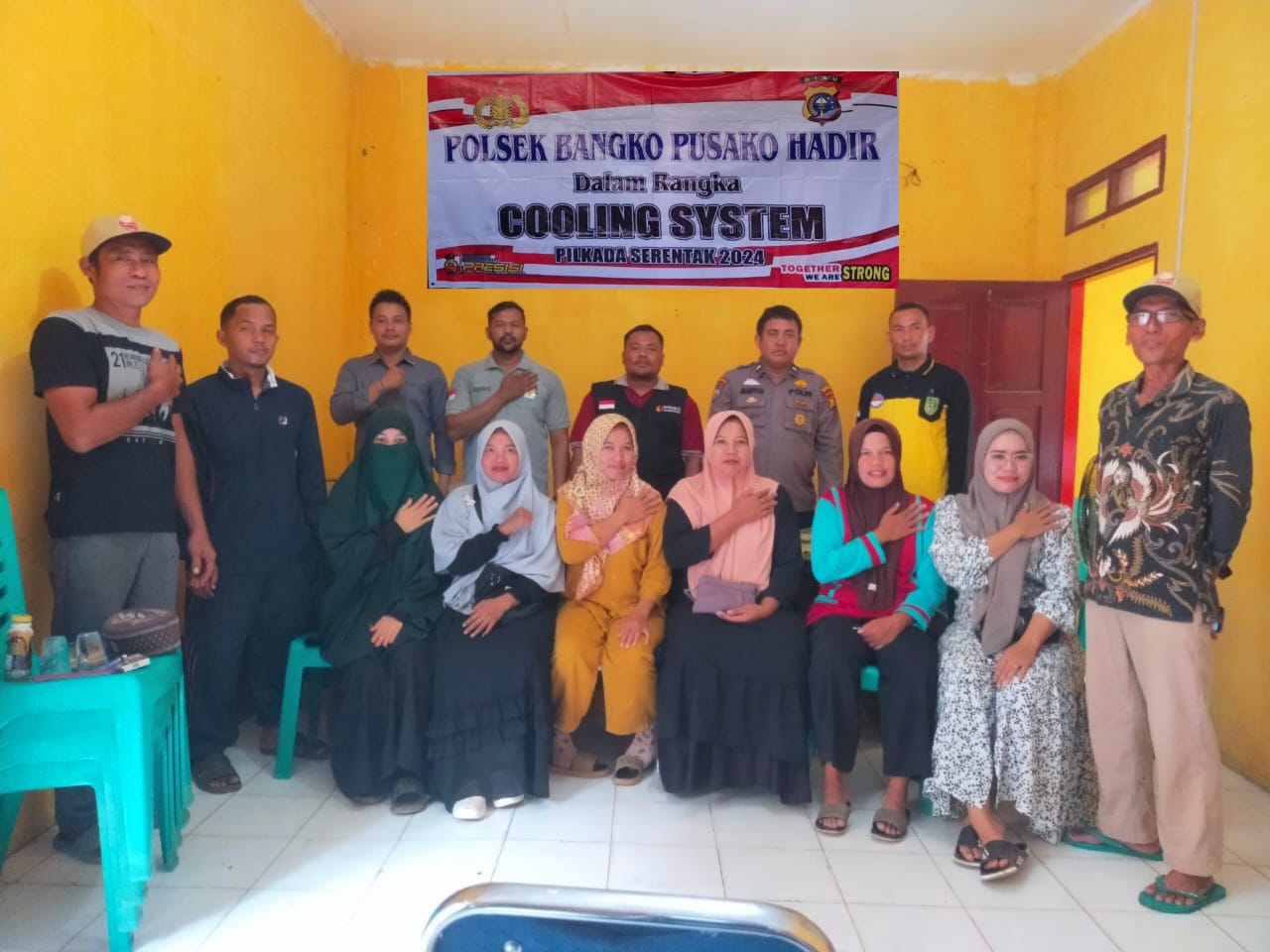 Polsek Bangko Pusako Gelar Cooling System Pilkada Damai 2024