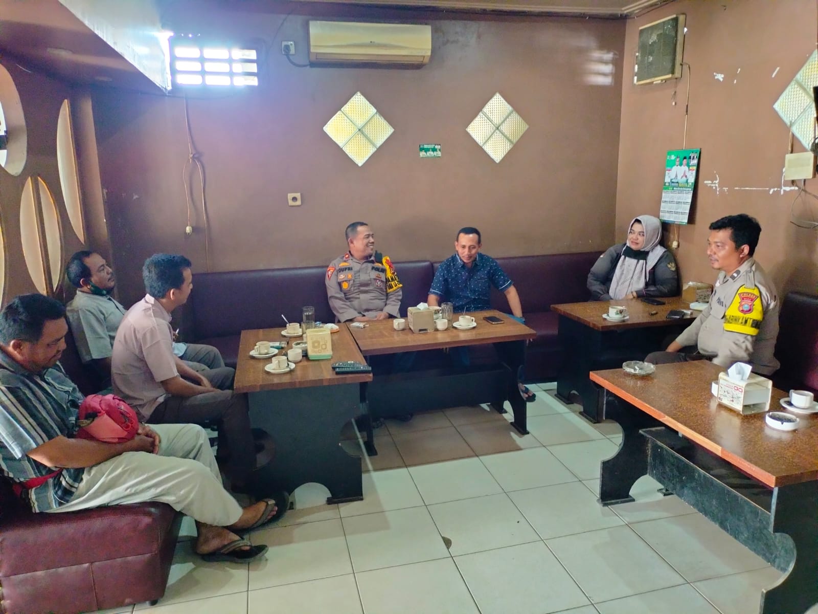 Serukan Pemilu Damai, Polsek Pasir Penyu Duduk Bersama Waka DPRD Inhu