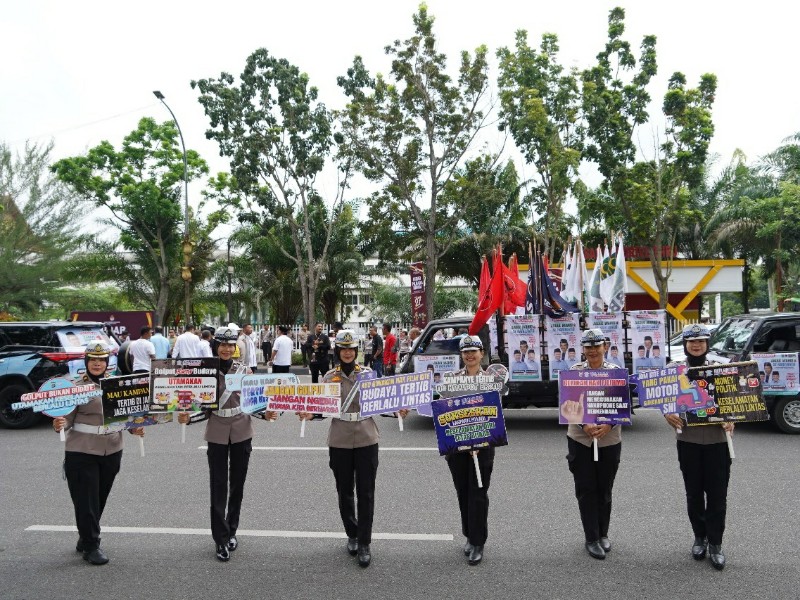 Kirab Pilkada Riau 2024 Berjalan Sukses, Ditlantas Polda Riau Berikan Pengamanan Maksimal