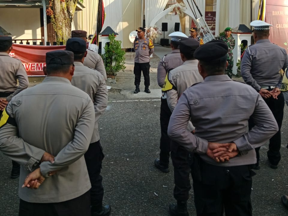 Polres Kuansing Perketat Pengamanan Selama Pendaftaran Paslon Bupati dan Wakil Bupati