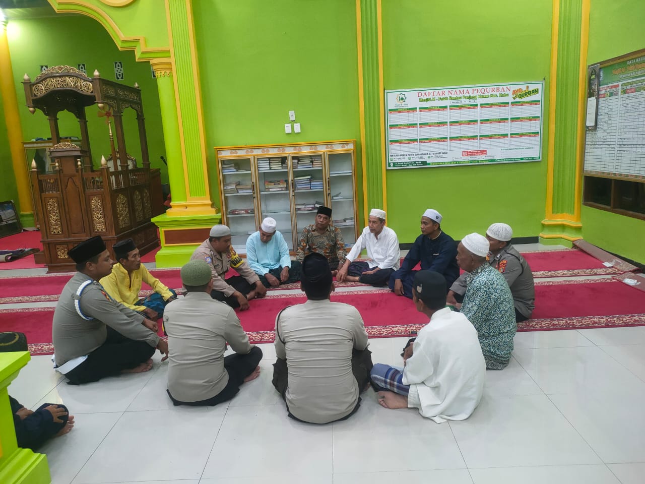 Polsek Kubu Gelar Magrib Berjamaah dan Sosialisasi Pemilu Damai