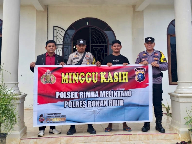 Minggu Kasih, Polsek Rimba Melintang Ajak Jemaat GPDI Imanuel Jaga Kamtibmas dan Aktifkan Satkamling