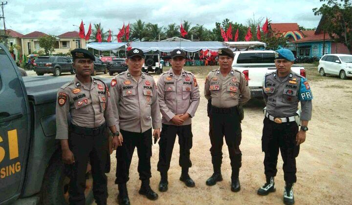 Wujudkan Pemilu Damai, Polsek Kuantan Tengah Lakukan Pengamanan Kampanye Dialogis