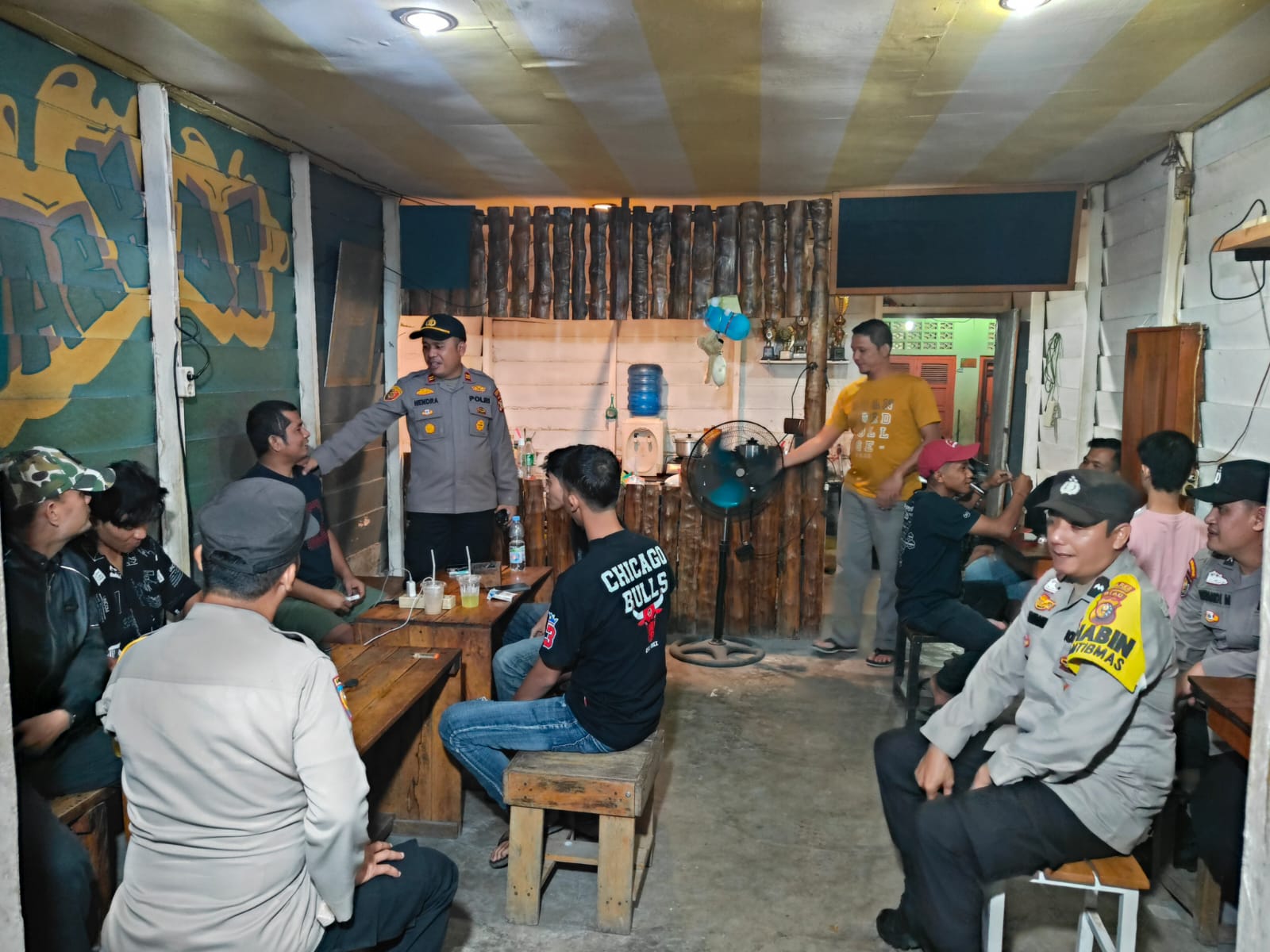 Kapolsek Rambah Ajak Warga Desa Koto Tinggi Ciptakan Pemilu Damai