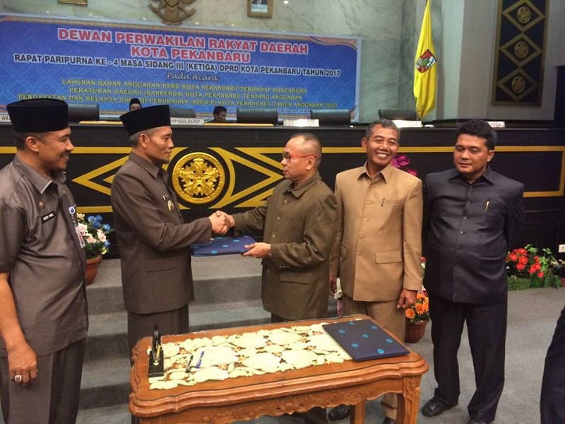 APBD P Pekanbaru 2017 ditetapkan Rp2,6 triliun. Berikut Rinciannya