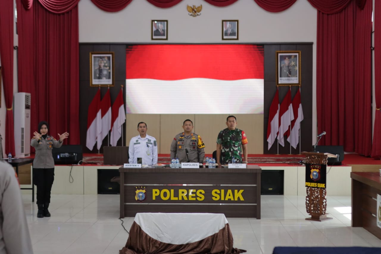 Polres Siak Gelar Rakor Lintas Sektoral untuk Amankan Pilkada Serentak dan Distribusi Logistik di Kabupaten Siak