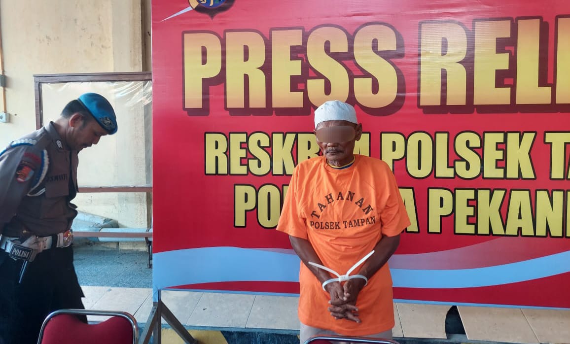 Polisi Tangkap Kakek yang Dituduh Cabuli Tiga Bocah Perempuan di Pekanbaru