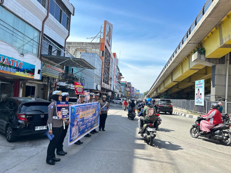 Ciptakan Keselamatan Lalu Lintas, Begini Cara Edukasi dari TIM Satgas Preemtif di Riau