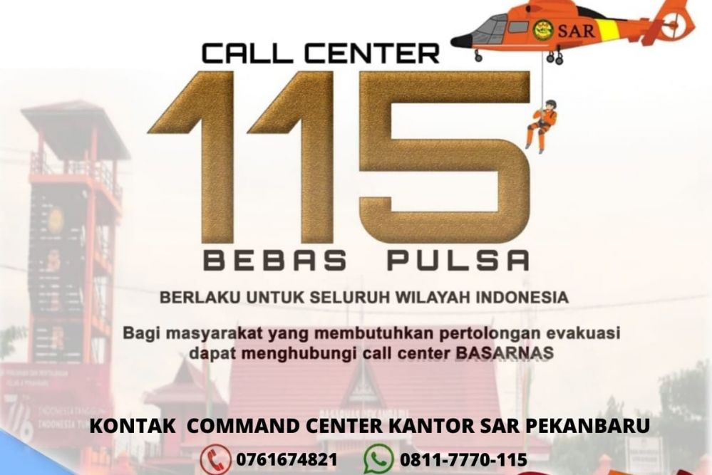 Jika Butuh Pertolongan Evakuasi, Ini Call Center Basarnas Pekanbaru