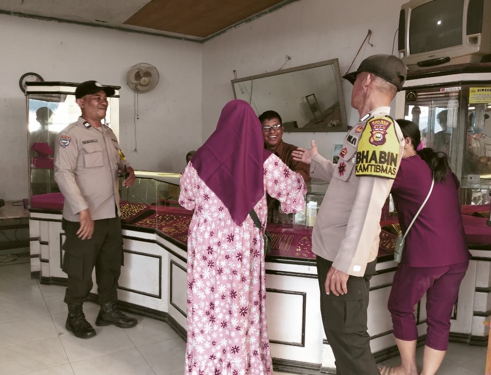 Polsek Langgam Gelar Patroli C3 Antisipasi Kejahatan Jelang Pencoblosan