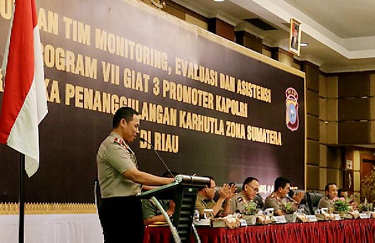 Bahas Karlahut Baharkam Mabes Polri Kumpulkan Kapolda se-Sumatera di Mapolda Riau