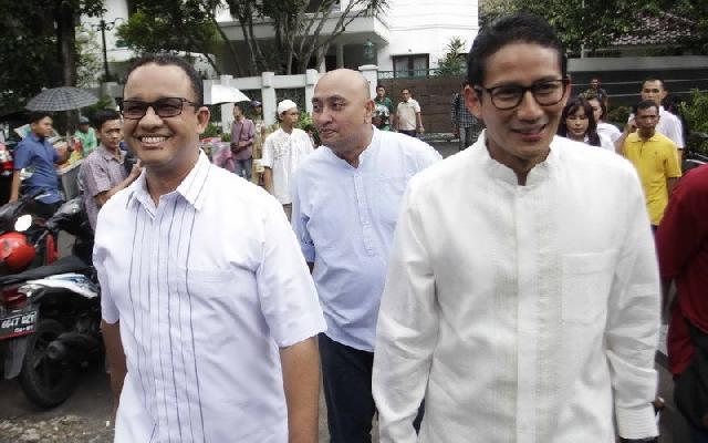 Exit Poll Anies-Sandi Unggul, Ucapan Selamat 'Hujan' di Linimasa