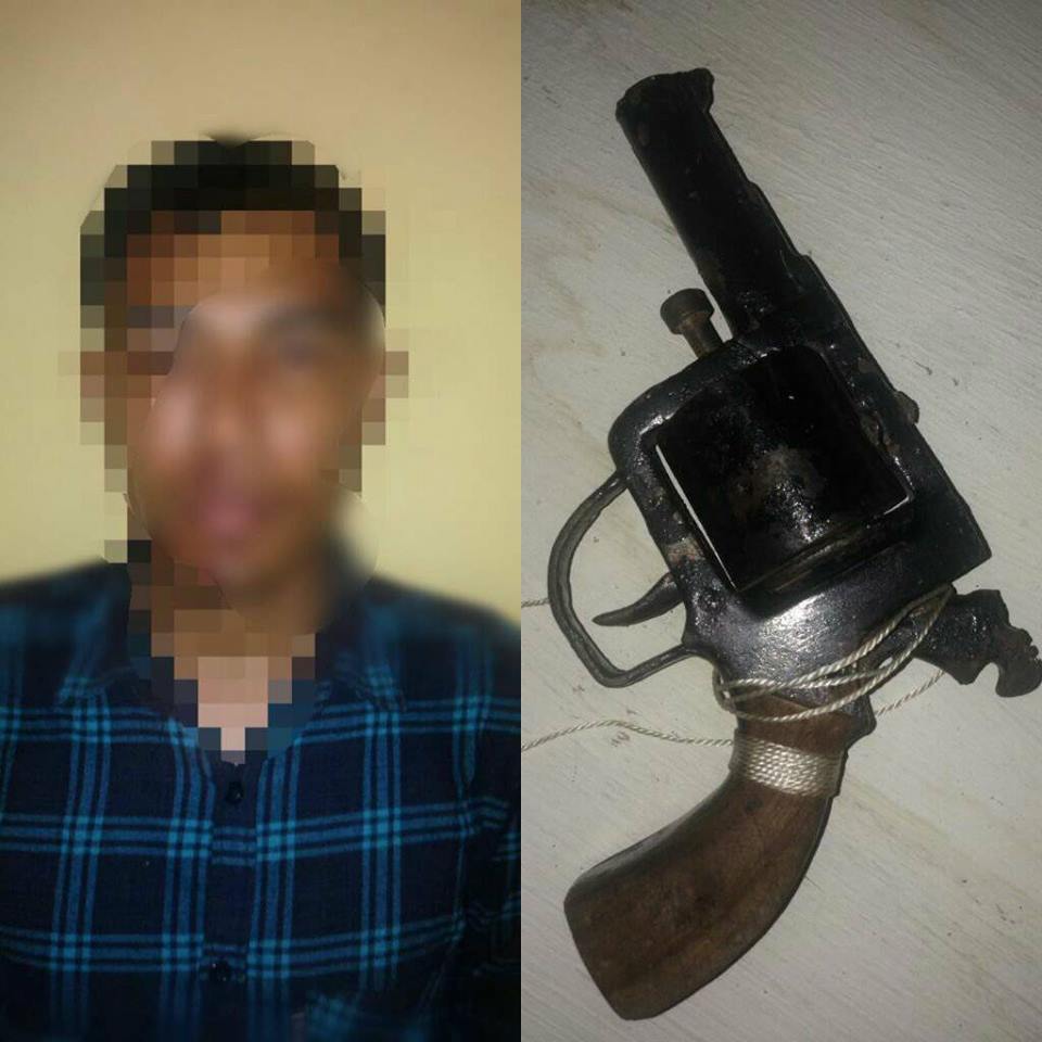 Seorang Pria di Rohul Kedapatan Punya Senpi Revolver Rakitan