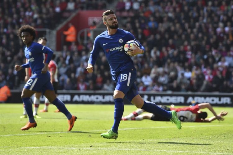Hasil Liga Inggris, 2 Gol Olivier Giroud Menangkan Chelsea