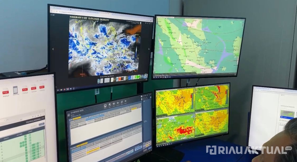 Siang Cerah Berawan, Malam Nanti Sebagian Besar Wilayah Riau Diprediksi Diguyur Hujan
