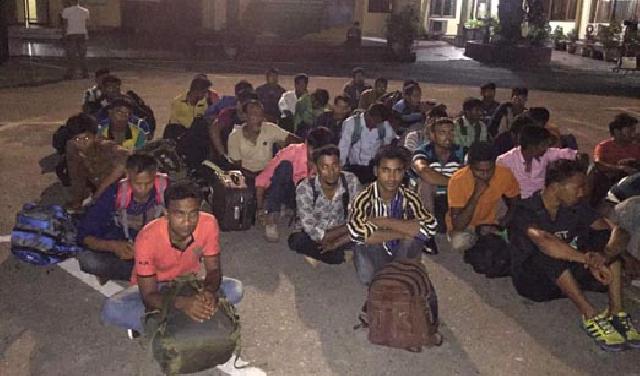 Polresta Pekanbaru Amankan 38 WN Bangladas dari Sebuah Ruko