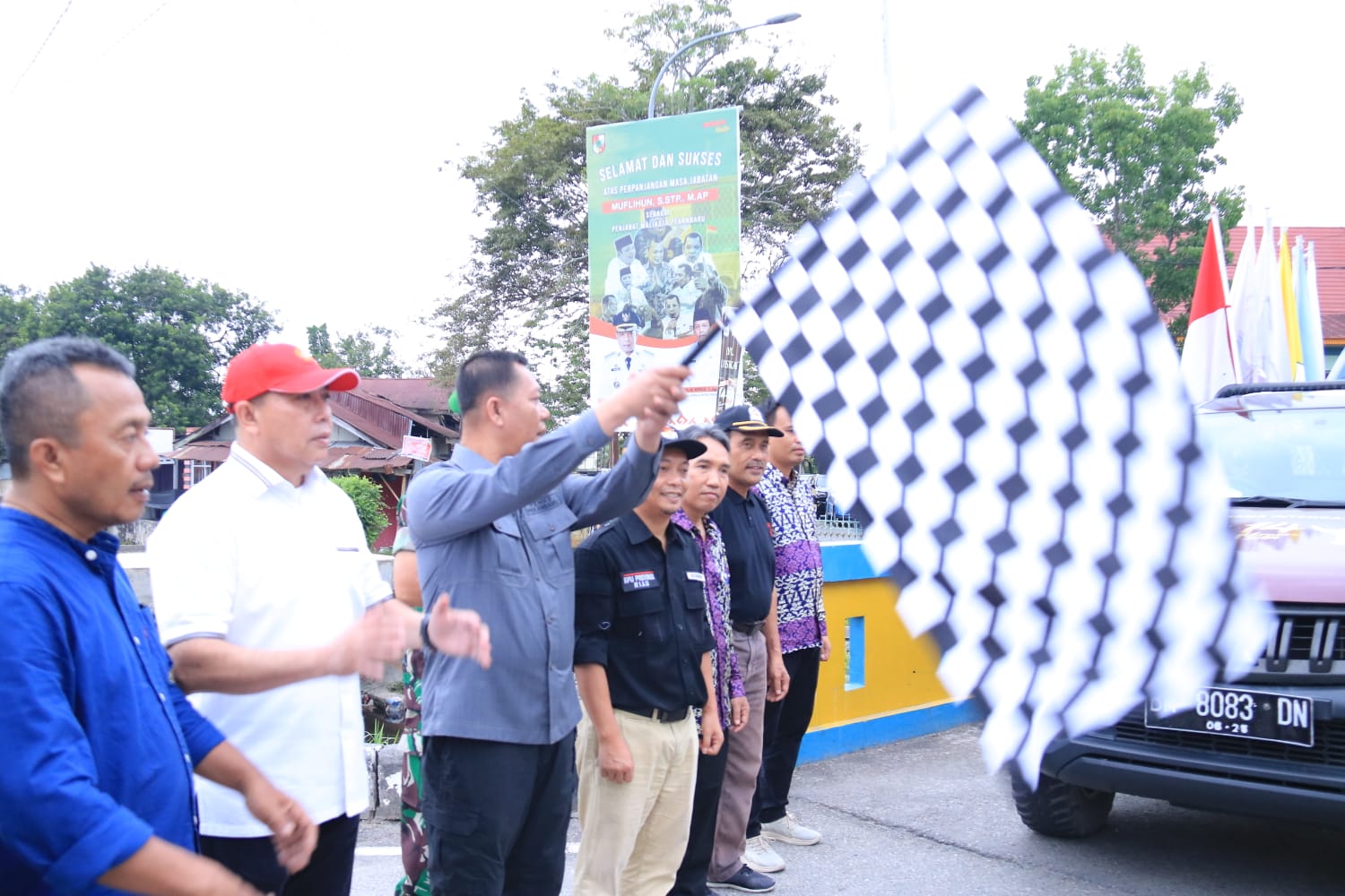 Seminggu di Pekanbaru, Sekdako Lepas Bendera Kirab Pemilu ke Kampar