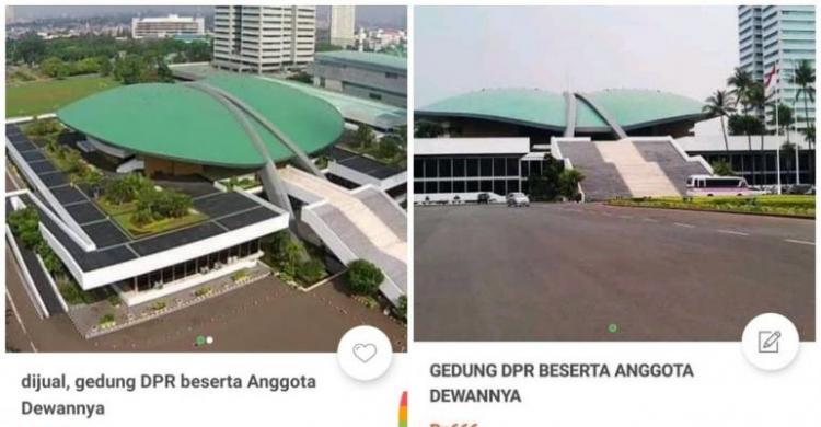 Dijual 500 Perak Di Olshop, DPR Dihina, Yang Bela Sepi