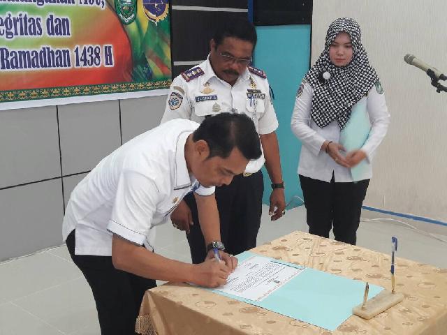 Cegah Penyimpangan Dana, Dishub MoU TP4D Kejaksaan Bengkalis