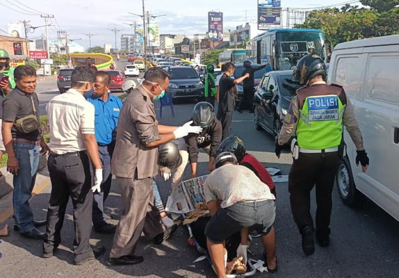 Kecelakaan Maut di Jalan Sudirman, Satu Pengendara Sepeda Motor Tewas Ditempat