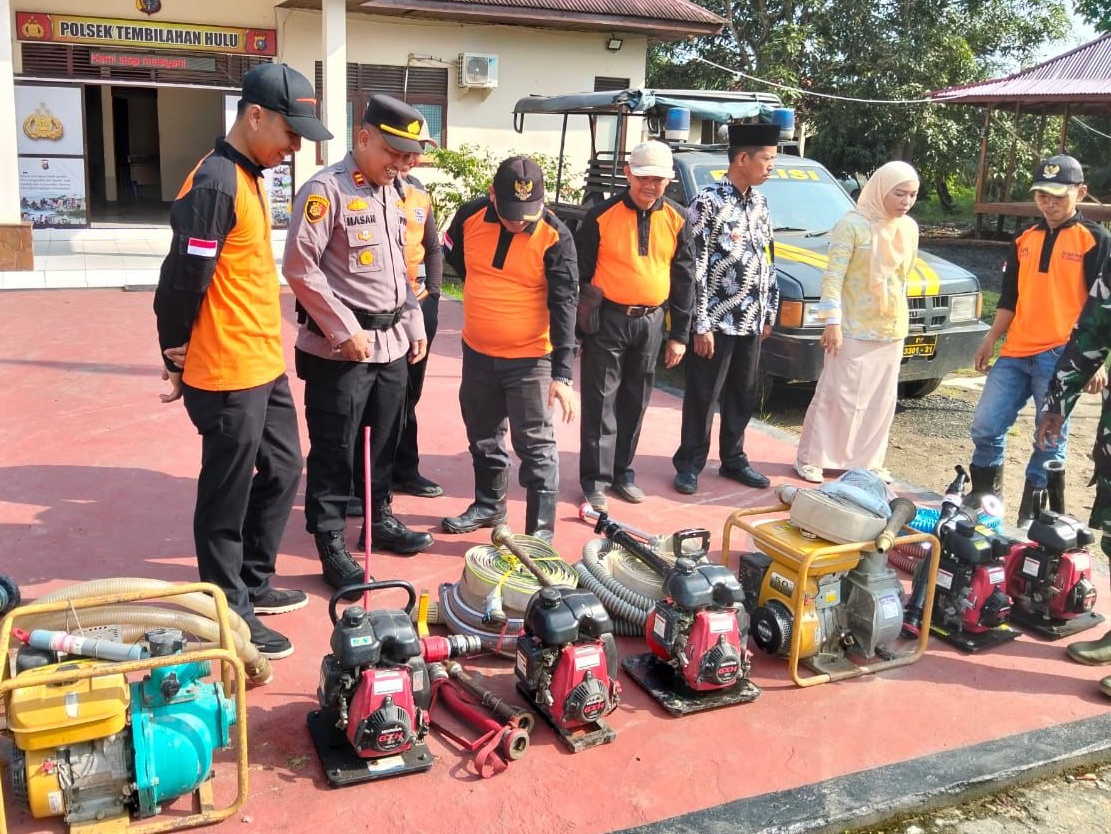 Polsek Tembilahan Hulu Gelar Apel Kesiapsiagaan Karhutla Bersama Forkopimcam