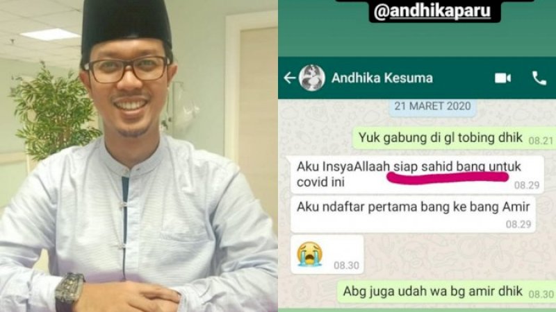 Pesan Mengharukan dr Andhika Kesuma Sebelum Meninggal 