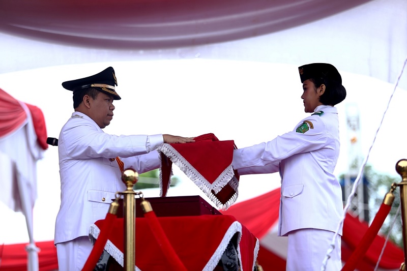 Upacara HUT RI Ke-72 di Kepulauan Meranti Berlangsung Hikmat dan Lancar