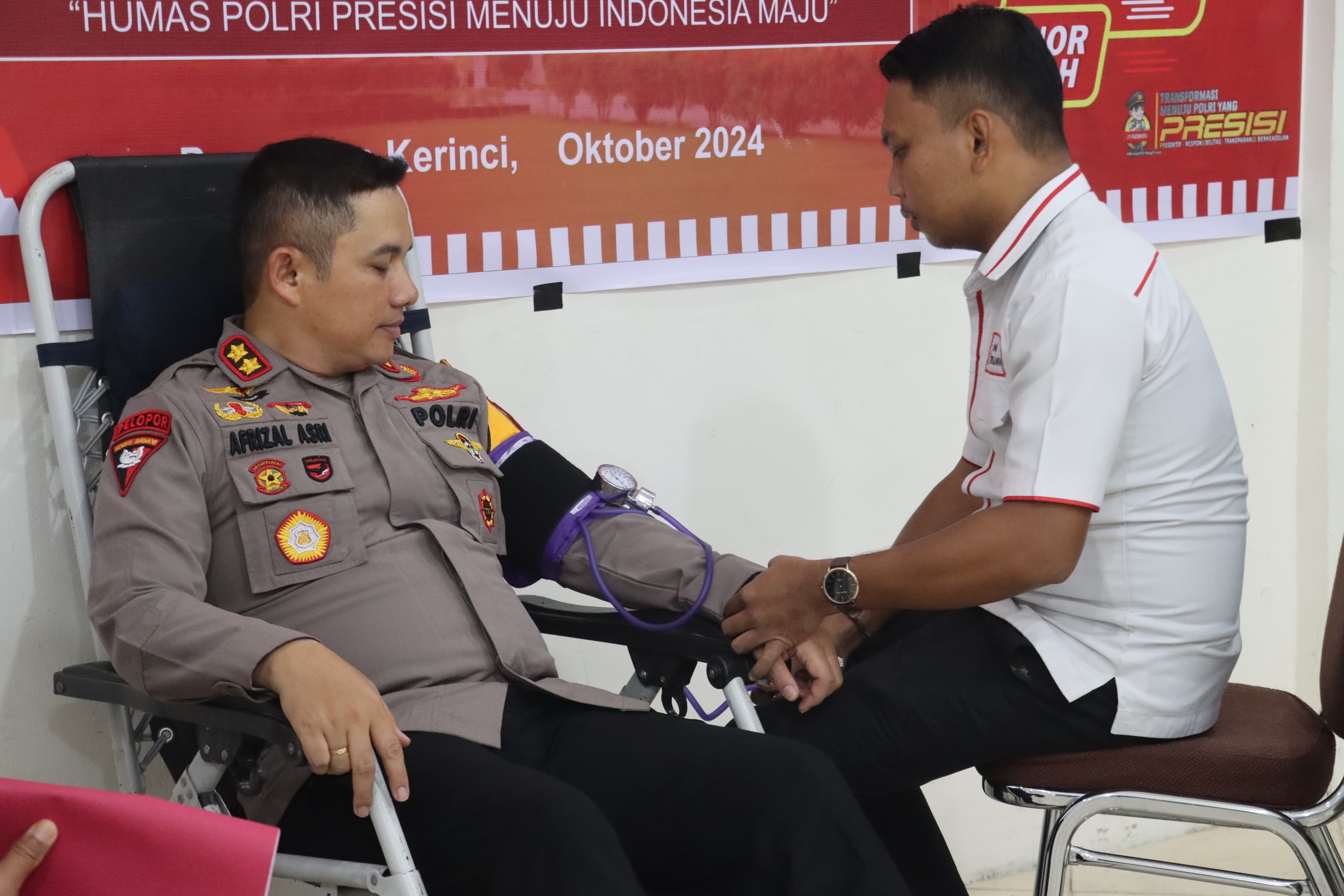 Polres Pelalawan Kumpulkan 41 Kantong saat Gelar Aksi Donor Darah, Ingatkan Kamtibmas Pilkada