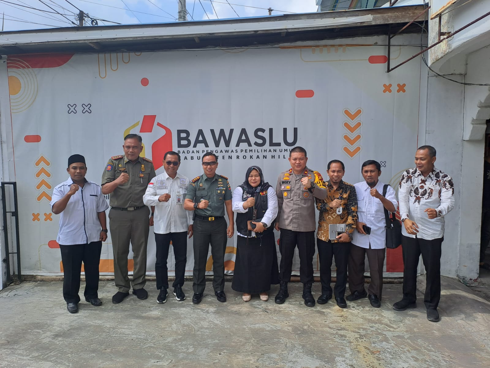 Polres Rohil dan Bawaslu Solid Jaga Keamanan Pemilu 2024