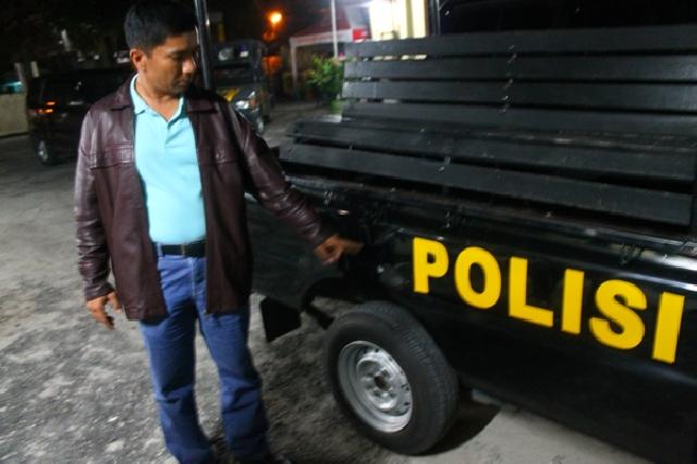 Tidak Hanya Rusak kendaraan Warga Geng Motor di Pekanbaru Juga Rusak Mobil Patroli Polsek Sukajadi