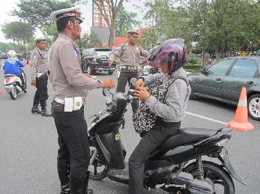 Polresta Pekanbaru Tilang 38 Pengendara, 8 Motor Diamankan