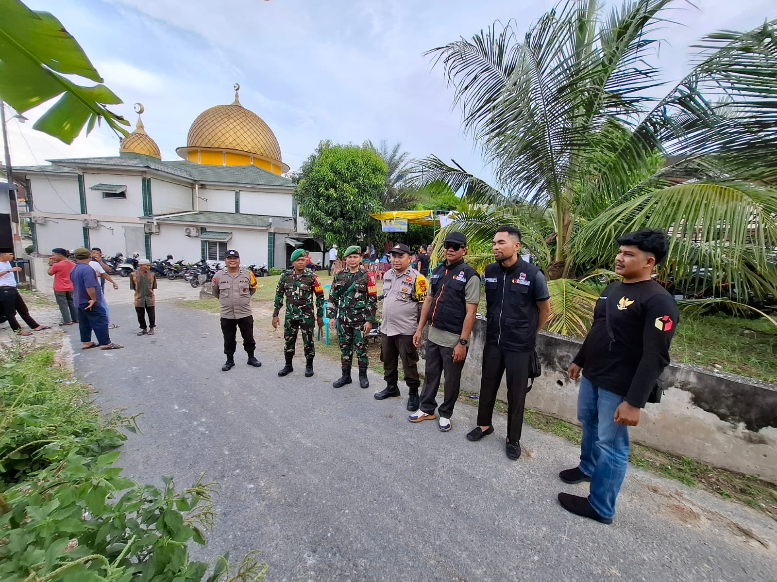 Polsek Mandau Bersama TNI dan Panwas Amankan Kampanye Pilkada