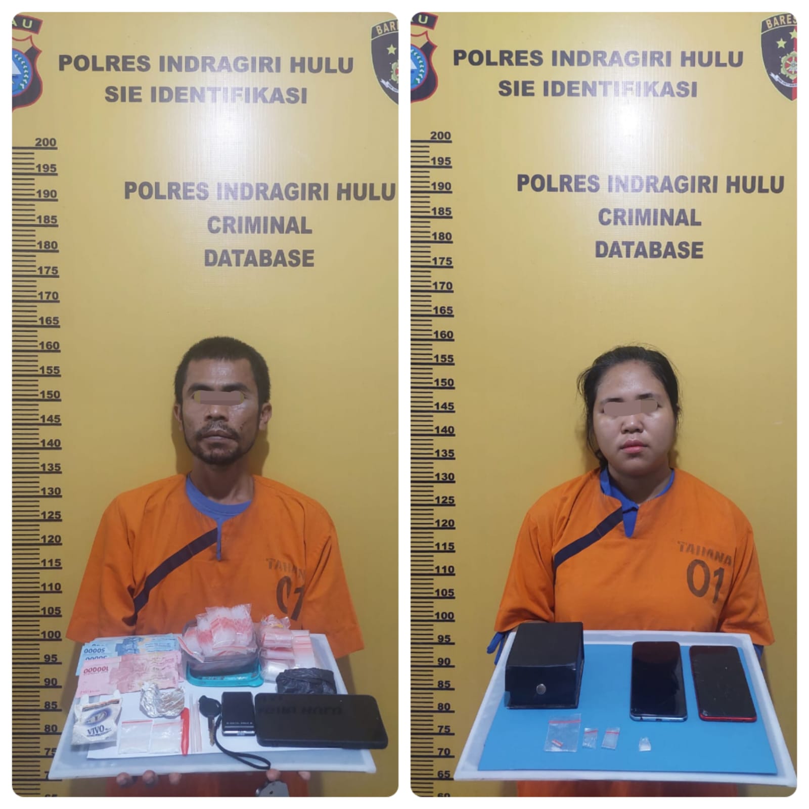 Satres Narkoba Polres Inhu Ringkus Sepasang Pengedar Sabu di Lirik