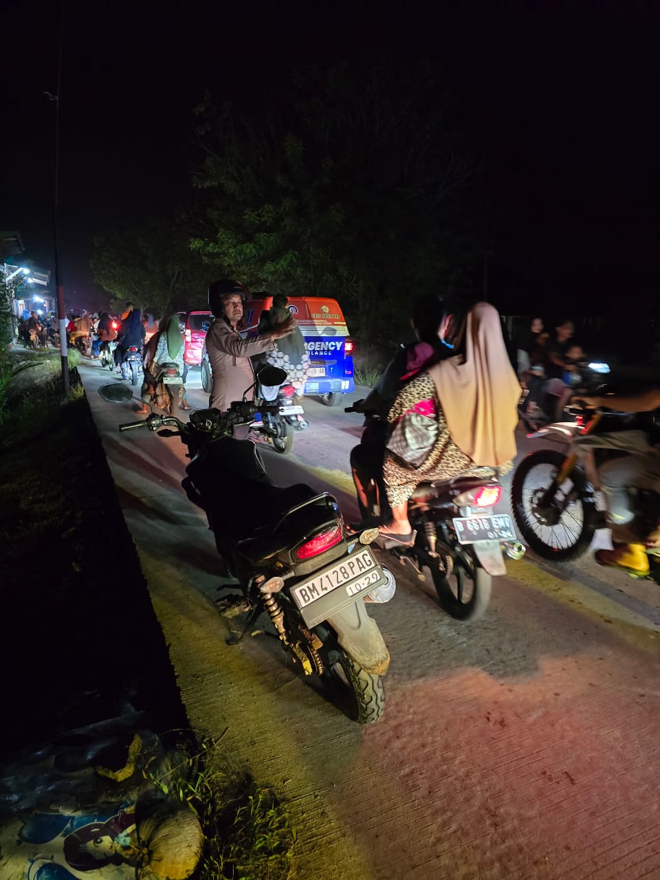 Pengamanan Pawai Malam Takbiran di Bangko Pusako Berjalan Lancar