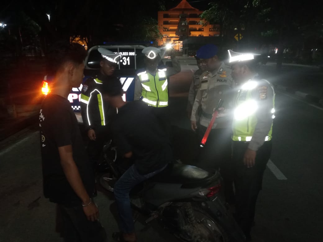 Polres Inhil Patroli Blue Light Kamtibmas Jaga Pilkada