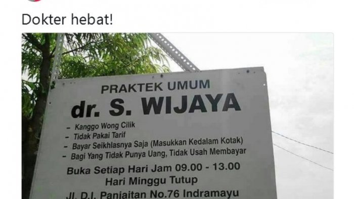 Viral ! Dokter Ini Praktik Tak Pasang Tarif, Bayar Seikhlasnya, Tak Punya Uang Pun Dilayani