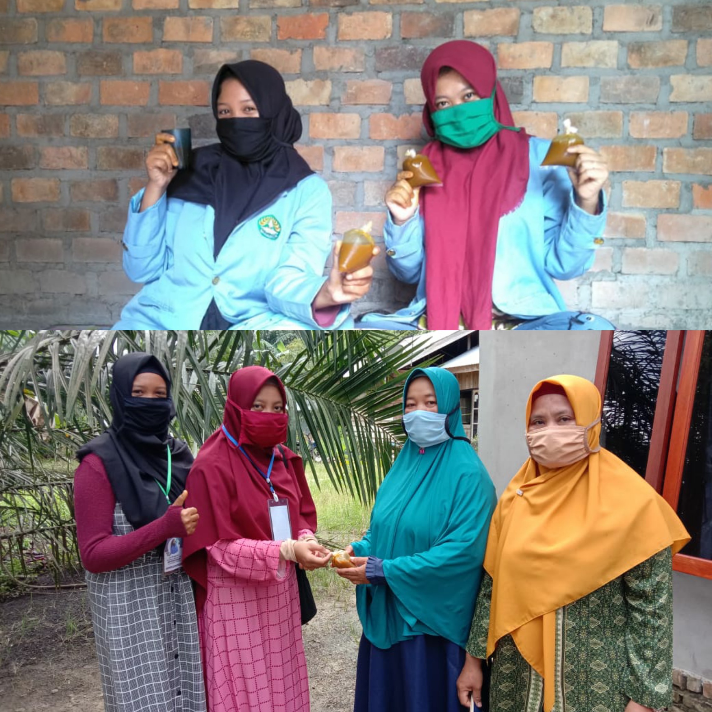 Tim Pengabdian Kukerta UNRI Produksi Jamu Peningkat Daya Tahan Tubuh untuk Warga Desa Buantan Besar, Siak