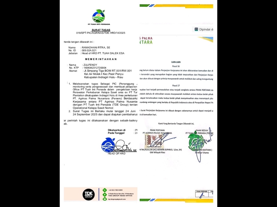 Dituduh Menjarah Dibekas Lahan PT TPP di Inhu, Zulfendy: Itu Berita Hoaks