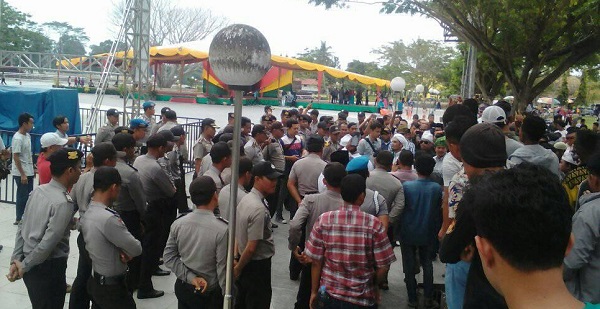 Masyarakat Siak Bubarkan Kirap GP Ansor dan Banser