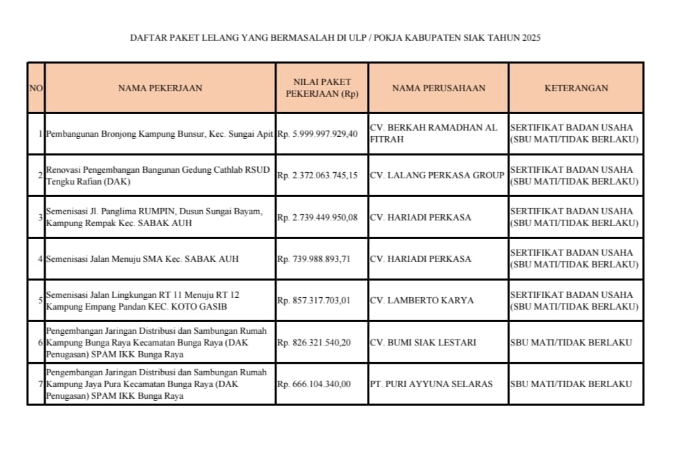 PETIR Minta Kejaksaan Ungkap Aktor Utama Pemain Lelang Proyek di ULP Siak