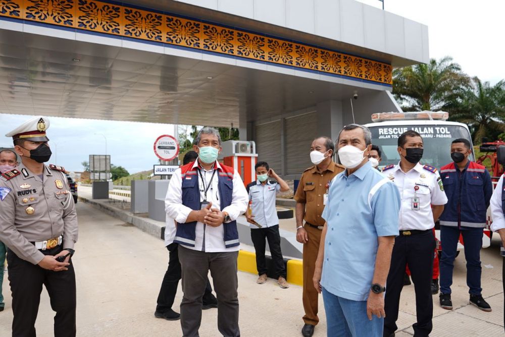 Gubri Ingatkan Masyarakat Hati-hati dan Patuhi Rambu Lalu Lintas Tol Pekanbaru-Bangkinang