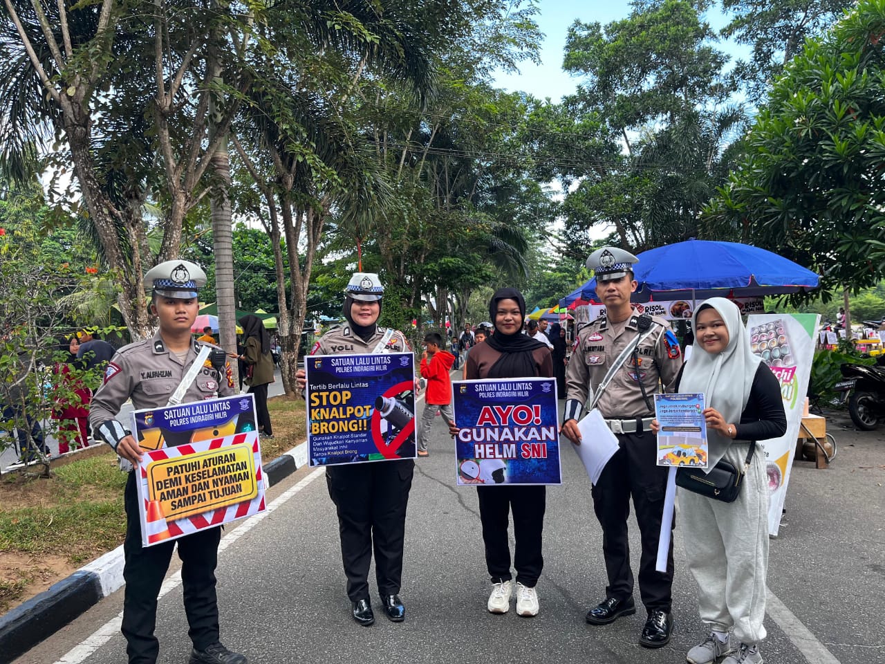 Polres Inhil Manfaatkan CFD untuk Sosialisasi Keselamatan Berlalu Lintas dan Pilkada Damai