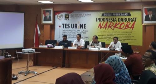 Dihadiri Kepala BNN, PKS Tes Urine 