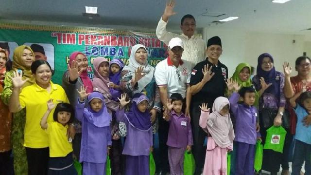 Ratusan Anak-anak, Semangat Ikuti Lomba Mewarnai yang Digelar Pasangan BISA